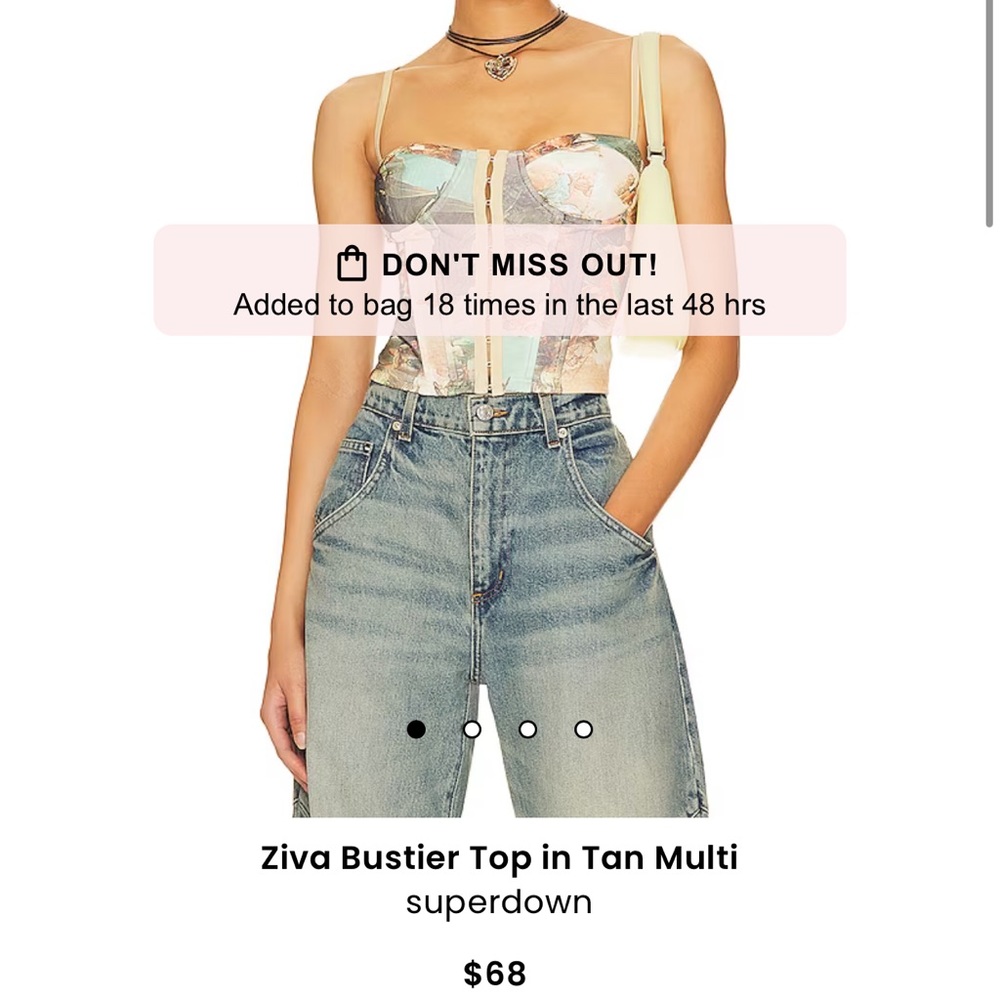 Worn once Superdown Bustier Top